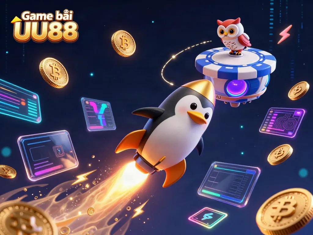Engage in thrilling gameplay with Game bài UU88 featuring vibrant 3D elements and a unique casino atmosphere.