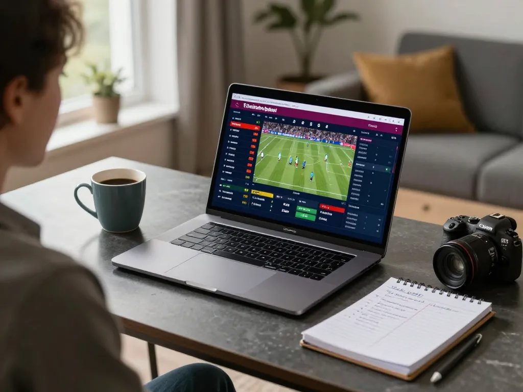 Betting on sports via mm88 online platform, showcasing live odds on laptop screen
