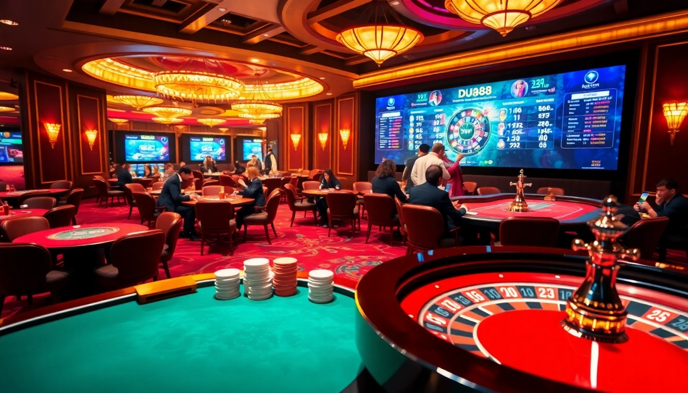 Experience thrilling moments at Nhà Cái DU88 with exciting casino gameplay and vibrant betting visuals.