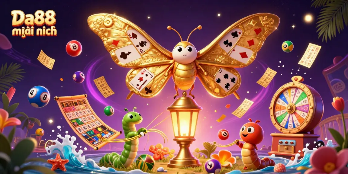 Engage with Da88 mới nhất and vibrant lottery elements in this immersive casino illustration.