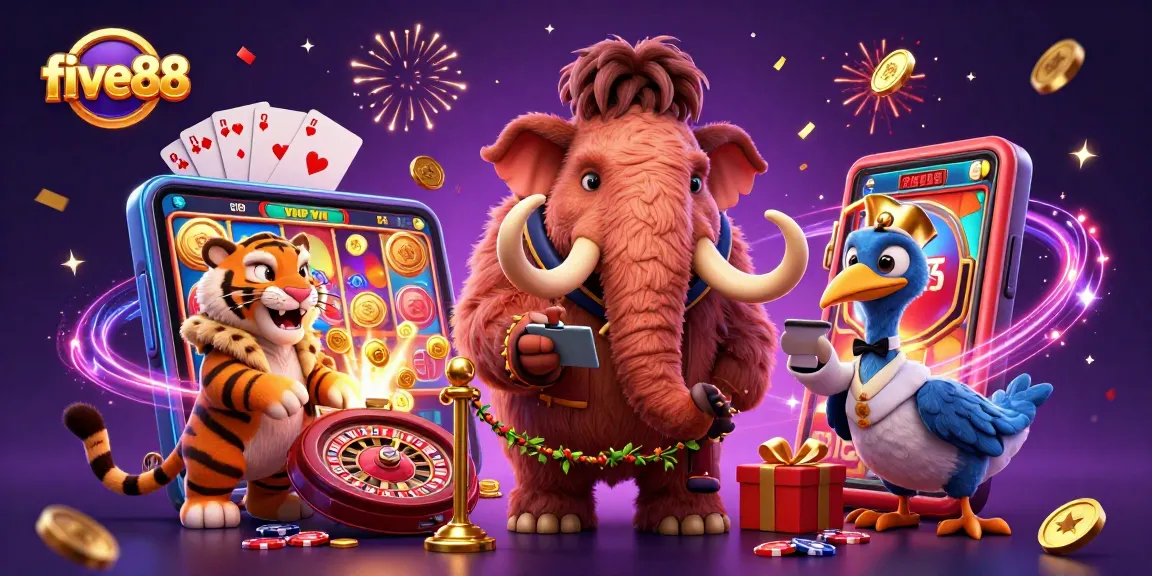 Experience exciting gameplay with five88's vibrant 3D casino bouncer scene featuring dynamic elements and engaging characters.