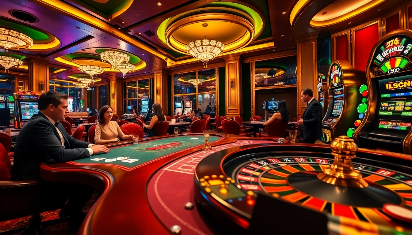 Players enjoy the vibrant atmosphere at VB88.COM casino tables, engaging in lively games.