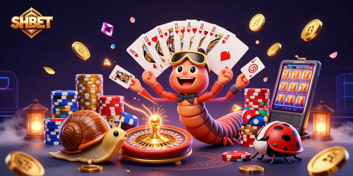 Experience thrilling gaming with SHBET's vibrant 3D casino scene showcasing animated characters and lively elements.
