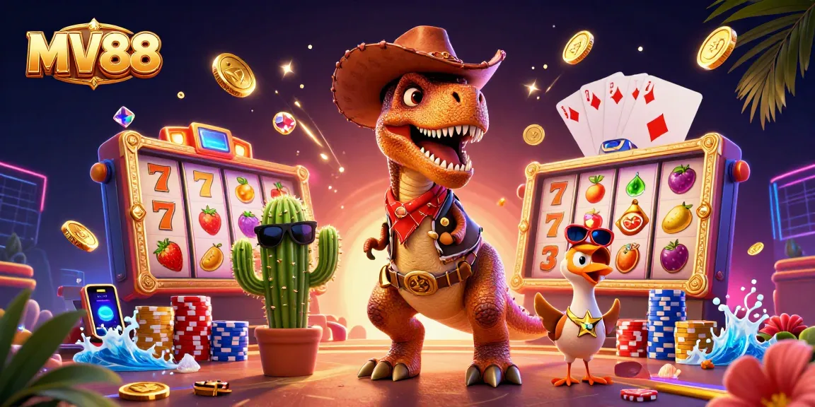 Experience the excitement of MV88 slot games featuring dynamic characters and cascading wins.