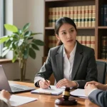 Legal consultation in a professional law office on the website
