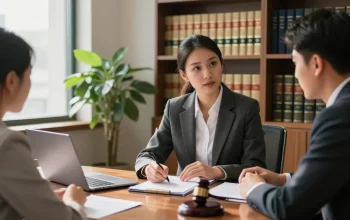 Legal consultation in a professional law office on the website