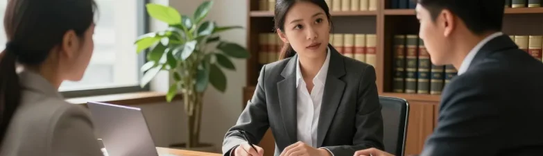 Legal consultation in a professional law office on the website